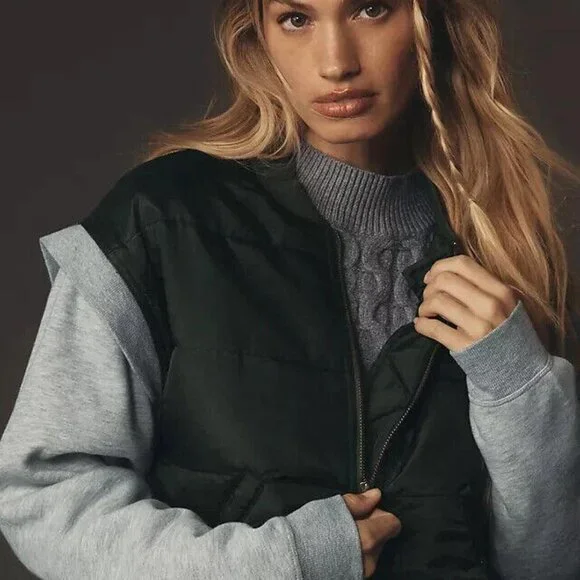 Daily Practice by Anthropologie Skill Set Jacket Top Oversized Zip-Up XXS